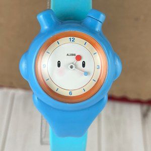 Alessi Miriam Mirri Modernist AL23000 Polyurethane Blue Strap Watch